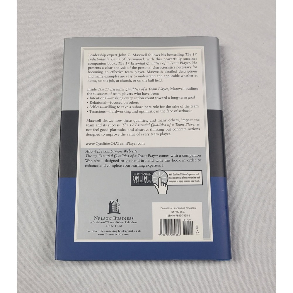 17 Essential Qualities of a Team Player by John C. Maxwell (2002, Hardcover) - Picture 2 of 6